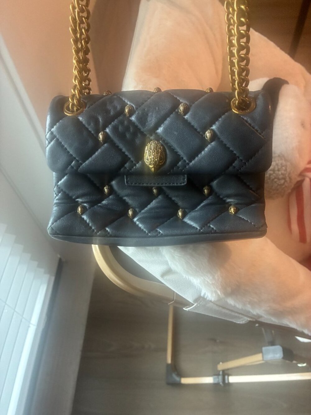 Kurt Geiger Kensington Black Quilted Medium shoulder /Cross Body Bag
